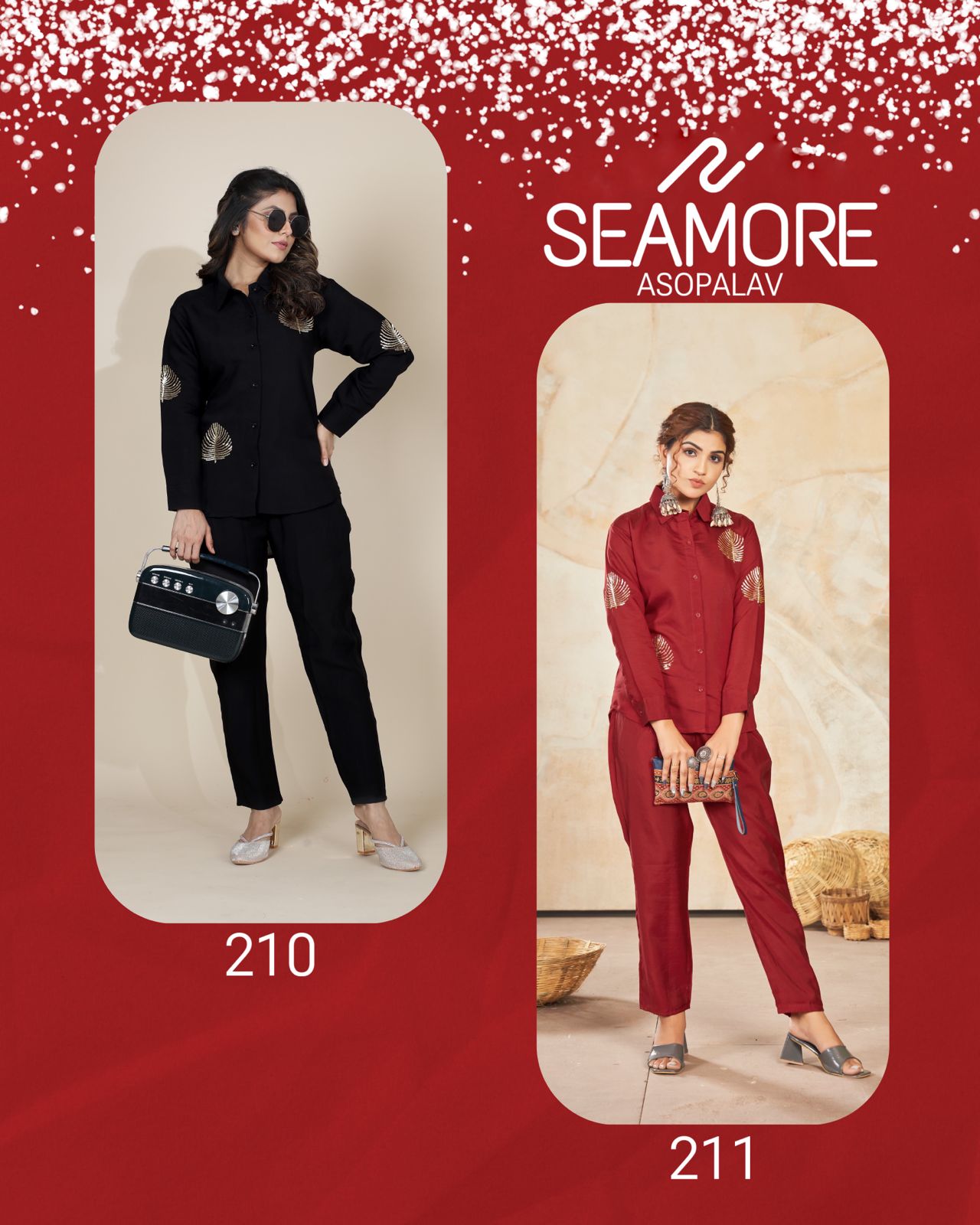Asopalav By Seamore Modal Silk Women Shirt Pant Wholesale Shop In Surat